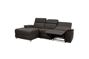 Hjørnesofa 3-seter Pareli Brun, Lær/PU, Venstre Elektrisk Recliner - Brun, Lær/PU, Venstre Elektrisk Recliner - Møbler - Sofaer - Reclinersofaer