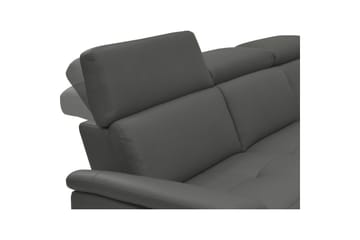 Hjørnesofa 3-seter Pareli Grå, Lær/PU, Høyre Manuell Recliner - Grå, Lær/PU, Høyre Manuell Recliner - Møbler - Sofaer - Reclinersofaer