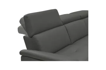 Hjørnesofa 3-seter Pareli Grå, Lær/PU, Høyre Manuell Recliner - Grå, Lær/PU, Høyre Manuell Recliner - Møbler - Sofaer - Reclinersofaer