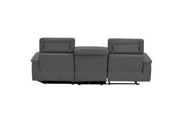Hjørnesofa 3-seter Pareli Grå, Lær/PU, Høyre Elektrisk Recliner - Grå, Lær/PU, Høyre Elektrisk Recliner - Møbler - Sofaer - Reclinersofaer