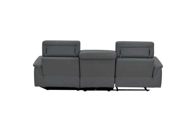 Hjørnesofa 3-seter Pareli Grå, Lær/PU, Høyre Elektrisk Recliner - Grå, Lær/PU, Høyre Elektrisk Recliner - Møbler - Sofaer - Reclinersofaer