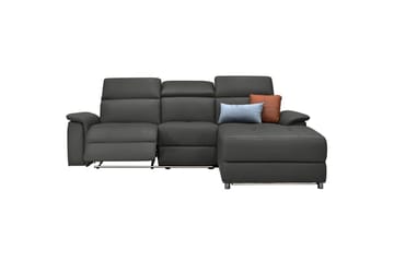 Hjørnesofa 3-seter Pareli Svart, PU, Høyre Elektrisk Recliner - Svart, PU, Høyre Elektrisk Recliner - Møbler - Sofaer - Reclinersofaer