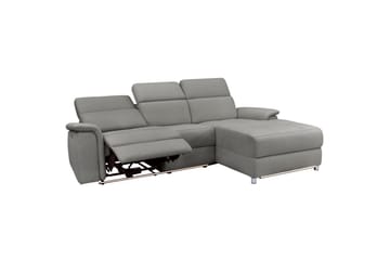 Hjørnesofa 3-seter Pareli Grå, Sunday Stoff, Høyre Manuell Recliner - Grå, Sunday Stoff, Høyre Manuell Recliner - Møbler - Sofaer - Reclinersofaer