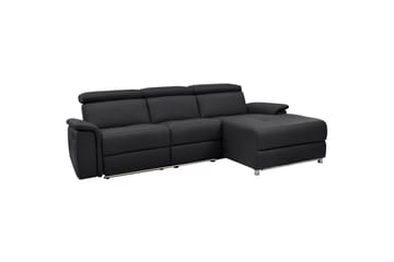 Svart, Lær/PU, Høyre Elektrisk Recliner
