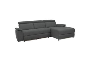 Grå, Lær/PU, Høyre Manuell Recliner