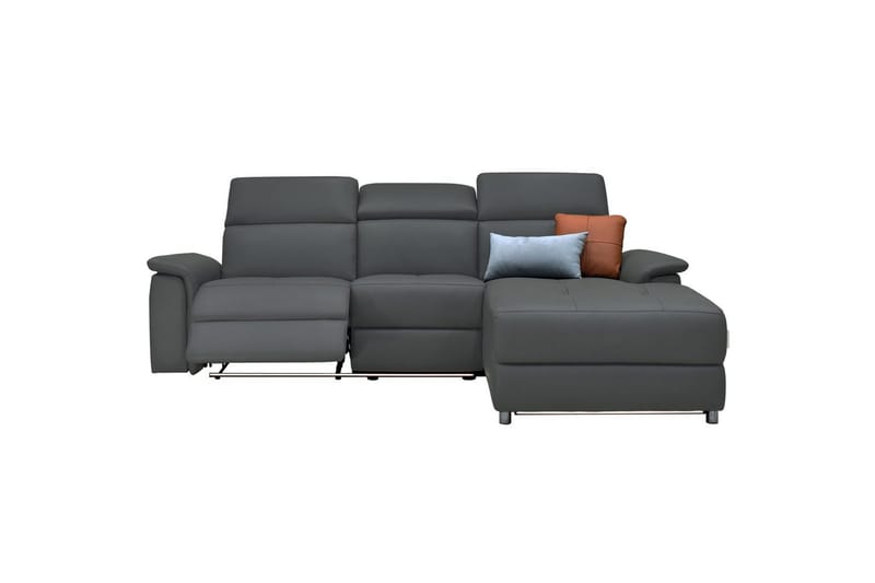 Hjørnesofa 3-seter Pareli Grå, PU, Høyre Manuell Recliner - Grå, PU, Høyre Manuell Recliner - Møbler - Sofaer - Reclinersofaer