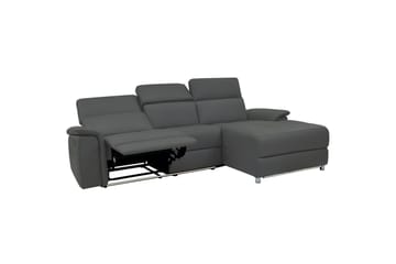 Hjørnesofa 3-seter Pareli Grå, PU, Høyre Manuell Recliner - Grå, PU, Høyre Manuell Recliner - Møbler - Sofaer - Reclinersofaer