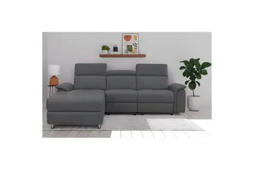 Hjørnesofa 3-seter Pareli Antrasitt, Sunday Stoff, Venstre Manuell Recliner - Antrasitt, Sunday Stoff, Venstre Manuell Recliner - Møbler - Sofaer - Reclinersofaer