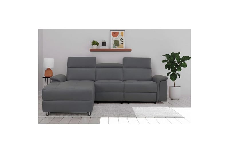 Hjørnesofa 3-seter Pareli Antrasitt, Sunday Stoff, Venstre Manuell Recliner - Antrasitt, Sunday Stoff, Venstre Manuell Recliner - Møbler - Sofaer - Reclinersofaer