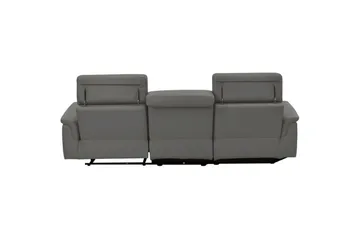 Hjørnesofa 3-seter Pareli Grå, Lær/PU, Venstre Manuell Recliner - Grå, Lær/PU, Venstre Manuell Recliner - Møbler - Sofaer - Reclinersofaer