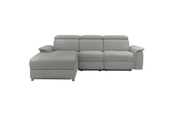 Hjørnesofa 3-seter Pareli Grå, Sunday Stoff, Venstre Manuell Recliner - Grå, Sunday Stoff, Venstre Manuell Recliner - Møbler - Sofaer - Reclinersofaer