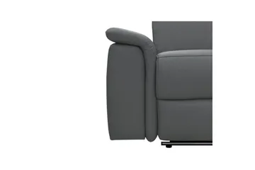 Hjørnesofa 3-seter Pareli Grå, Lær/PU, Høyre Elektrisk Recliner - Grå, Lær/PU, Høyre Elektrisk Recliner - Møbler - Sofaer - Reclinersofaer