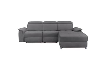 Hjørnesofa 3-seter Pareli Antrasitt, Sunday Stoff, Høyre Elektrisk Recliner - Antrasitt, Sunday Stoff, Høyre Elektrisk Recliner - Møbler - Sofaer - Reclinersofaer