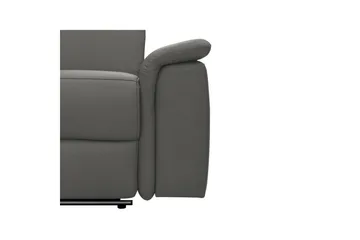 Hjørnesofa 3-seter Pareli Grå, Lær/PU, Venstre Manuell Recliner - Grå, Lær/PU, Venstre Manuell Recliner - Møbler - Sofaer - Reclinersofaer