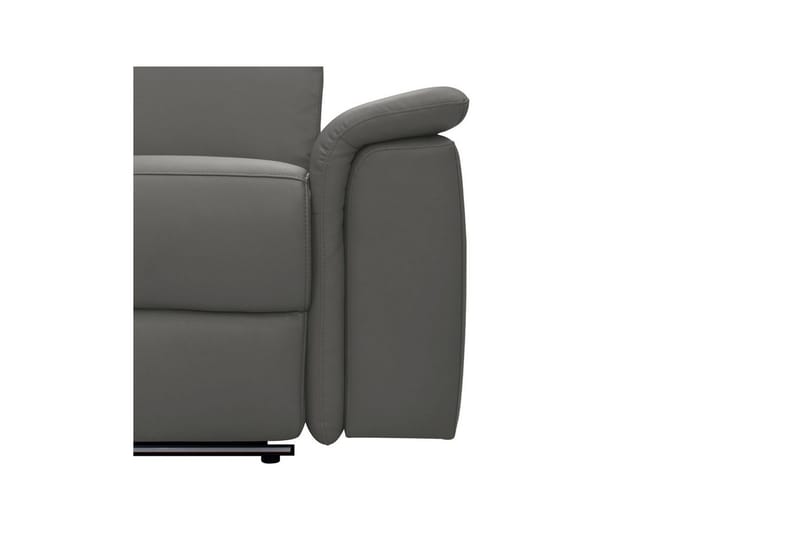 Hjørnesofa 3-seter Pareli Grå, Lær/PU, Venstre Manuell Recliner - Grå, Lær/PU, Venstre Manuell Recliner - Møbler - Sofaer - Reclinersofaer