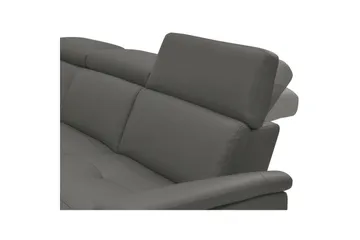 Hjørnesofa 3-seter Pareli Grå, Lær/PU, Venstre Manuell Recliner - Grå, Lær/PU, Venstre Manuell Recliner - Møbler - Sofaer - Reclinersofaer