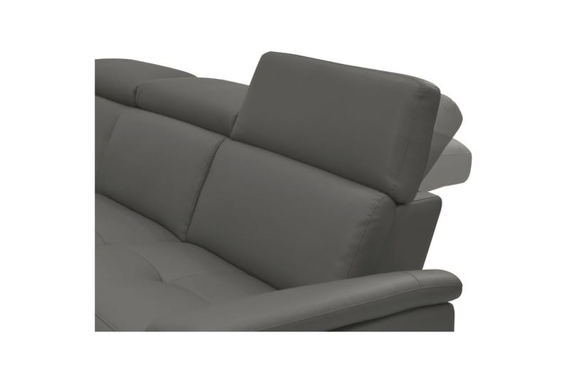 Hjørnesofa 3-seter Pareli Grå, Lær/PU, Venstre Manuell Recliner - Grå, Lær/PU, Venstre Manuell Recliner - Møbler - Sofaer - Reclinersofaer