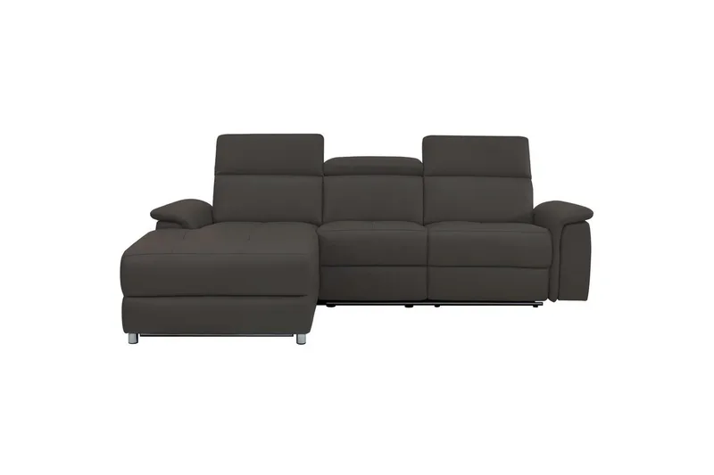 Hjørnesofa 3-seter Pareli Brun, Lær/PU, Venstre Manuell Recliner - Brun, Lær/PU, Venstre Manuell Recliner - Møbler - Sofaer - Reclinersofaer