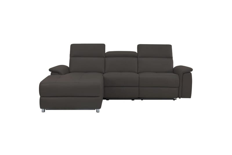 Hjørnesofa 3-seter Pareli Brun, Lær/PU, Venstre Manuell Recliner - Brun, Lær/PU, Venstre Manuell Recliner - Møbler - Sofaer - Reclinersofaer