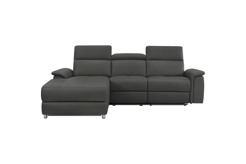 Hjørnesofa 3-seter Pareli Svart, PU, Venstre Elektrisk Recliner - Svart, PU, Venstre Elektrisk Recliner - Møbler - Sofaer - Reclinersofaer