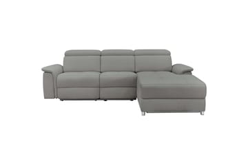 Hjørnesofa 3-seter Pareli Grå, Sunday Stoff, Høyre Elektrisk Recliner - Grå, Sunday Stoff, Høyre Elektrisk Recliner - Møbler - Sofaer - Reclinersofaer