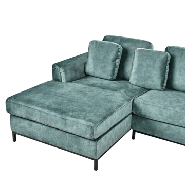 Hjørnesofa 4-seter Oslo høyrevendt - Blågrønn - Møbler - Sofaer - Sofaer med sjeselong - 4 seters sofa med divan