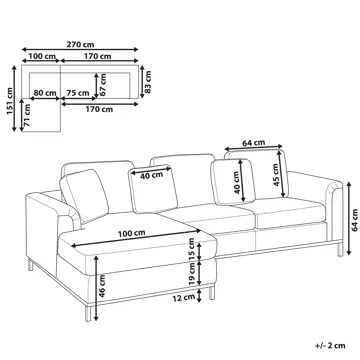 Hjørnesofa 4-seter Oslo høyrevendt - Blågrønn - Møbler - Sofaer - Sofaer med sjeselong - 4 seters sofa med divan