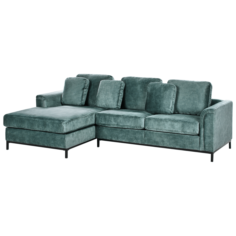 Hjørnesofa 4-seter Oslo høyrevendt - Blågrønn - Møbler - Sofaer - Sofaer med sjeselong - 4 seters sofa med divan