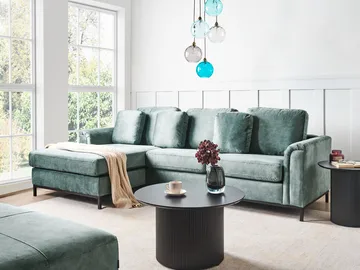 Hjørnesofa 4-seter Oslo høyrevendt - Blågrønn - Møbler - Sofaer - Sofaer med sjeselong - 4 seters sofa med divan