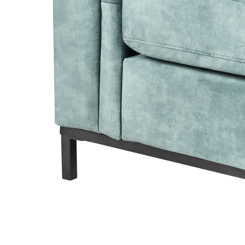 Hjørnesofa 4-seter Oslo venstrevendt - Blågrønn - Møbler - Sofaer - Sofaer med sjeselong - 4 seters sofa med divan