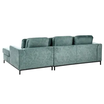 Hjørnesofa 4-seter Oslo venstrevendt - Blågrønn - Møbler - Sofaer - Sofaer med sjeselong - 4 seters sofa med divan