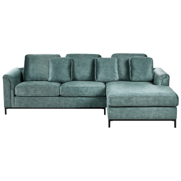 Hjørnesofa 4-seter Oslo venstrevendt - Blågrønn - Møbler - Sofaer - Sofaer med sjeselong - 4 seters sofa med divan