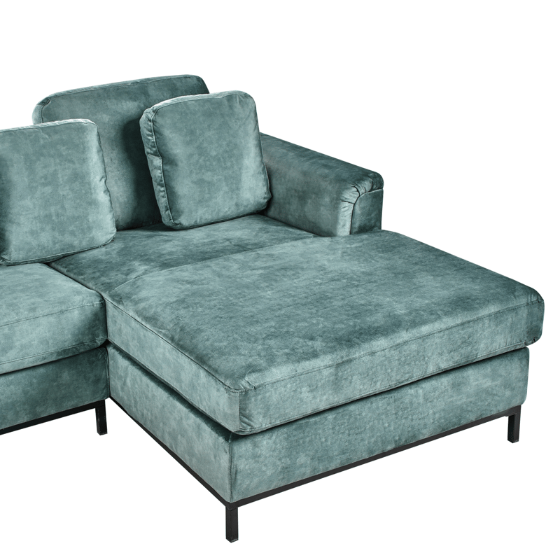 Hjørnesofa 4-seter Oslo venstrevendt - Blågrønn - Møbler - Sofaer - Sofaer med sjeselong - 4 seters sofa med divan