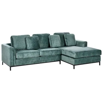 Hjørnesofa 4-seter Oslo venstrevendt - Blågrønn - Møbler - Sofaer - Sofaer med sjeselong - 4 seters sofa med divan