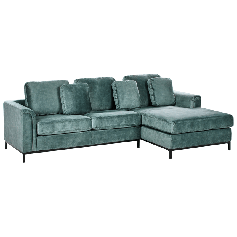 Hjørnesofa 4-seter Oslo venstrevendt - Blågrønn - Møbler - Sofaer - Sofaer med sjeselong - 4 seters sofa med divan