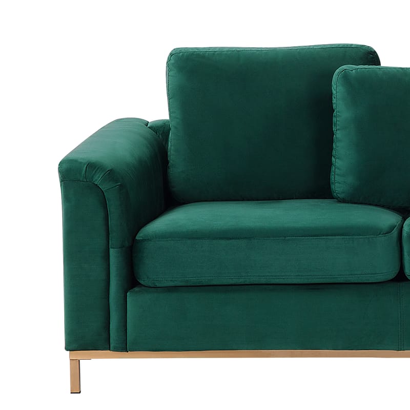 Hjørnesofa 4-seter Oslo venstrevendt - Mørkegrønn - Møbler - Sofaer - Sofaer med sjeselong - 4 seters sofa med divan