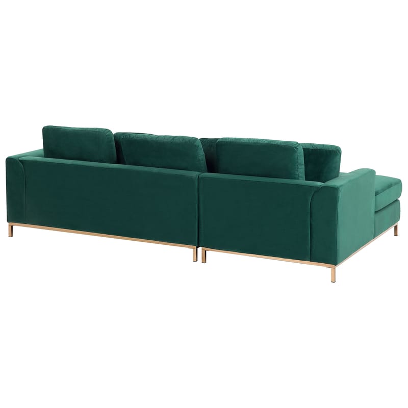 Hjørnesofa 4-seter Oslo venstrevendt - Mørkegrønn - Møbler - Sofaer - Sofaer med sjeselong - 4 seters sofa med divan