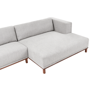 Hjørnesofa 4-seter Veng - Lysebrun, grå - Møbler - Sofaer - Sofaer med sjeselong - 4 seters sofa med divan
