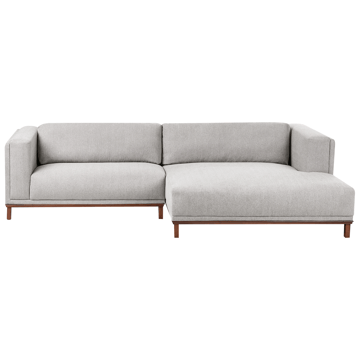 Hjørnesofa 4-seter Veng - Lysebrun, grå - Møbler - Sofaer - Sofaer med sjeselong - 4 seters sofa med divan
