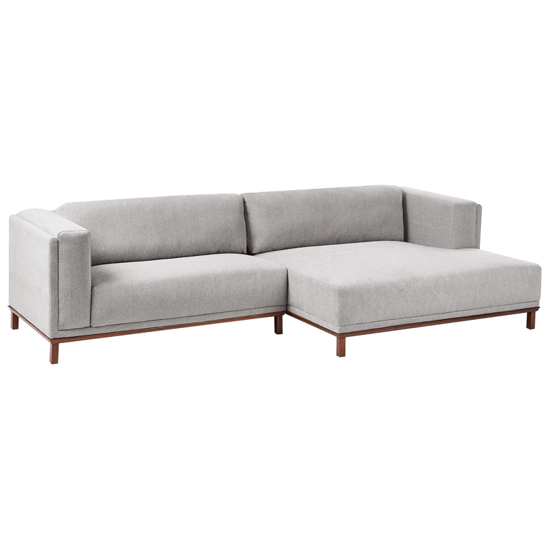 Hjørnesofa 4-seter Veng - Lysebrun, grå - Møbler - Sofaer - Sofaer med sjeselong - 4 seters sofa med divan