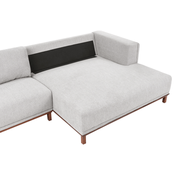 Hjørnesofa 4-seter Veng - Lysebrun, grå - Møbler - Sofaer - Sofaer med sjeselong - 4 seters sofa med divan
