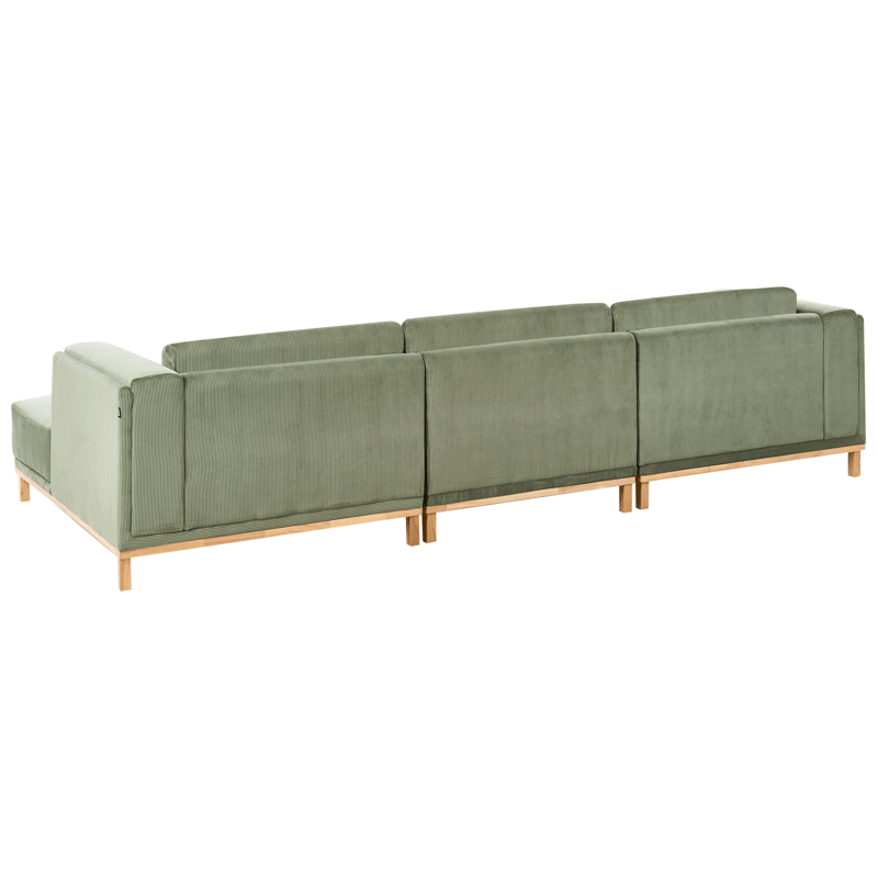 Hjørnesofa 5-seters Veng - Lysebrun, grønn - Møbler - Sofaer - Sofaer med sjeselong