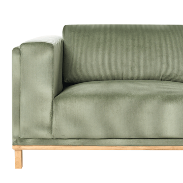 Hjørnesofa 5-seters Veng - Lysebrun, grønn - Møbler - Sofaer - Sofaer med sjeselong