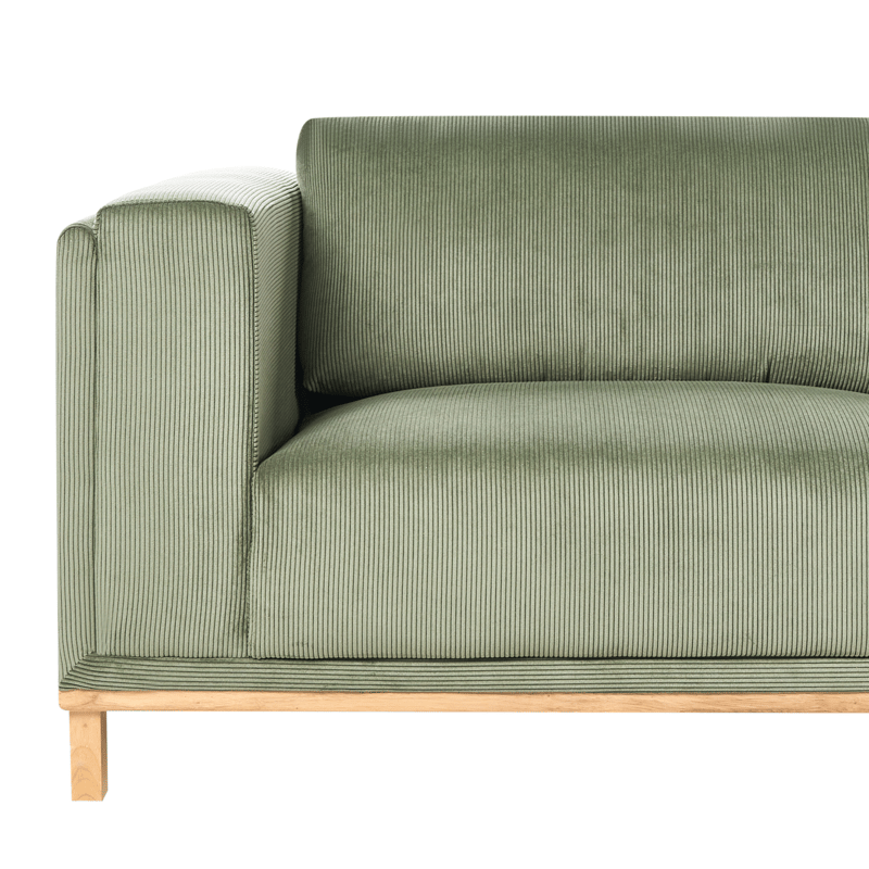 Hjørnesofa 5-seters Veng - Lysebrun, grønn - Møbler - Sofaer - Sofaer med sjeselong