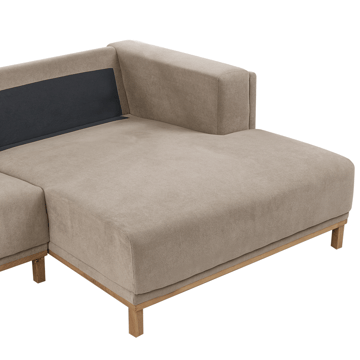 Hjørnesofa 5-seters Veng - Taupe - Møbler - Sofaer - Sofaer med sjeselong