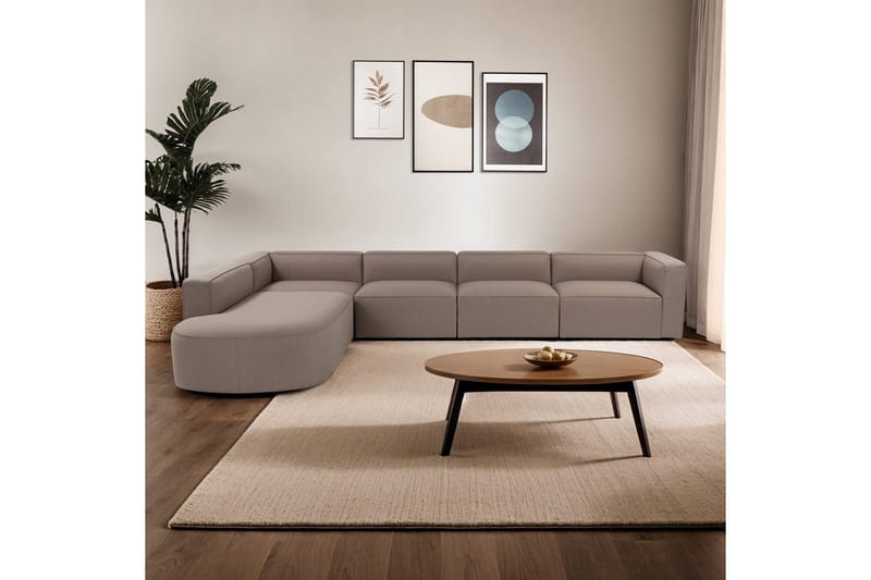 Hjørnesofa Abbas Lys Brun - Lyse brun - Møbler - Sofaer - Hjørnesofaer