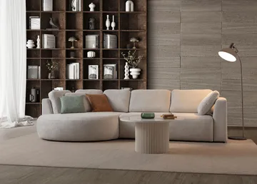 Hjørnesofa Atelier Del Sofa Venezia Venstre (310 x 75 x 105 cm) Hvit - Hvit - Møbler - Sofaer - Hjørnesofaer