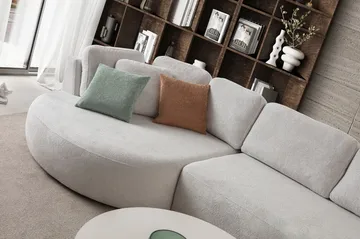 Hjørnesofa Atelier Del Sofa Venezia Venstre (310 x 75 x 105 cm) Hvit - Hvit - Møbler - Sofaer - Hjørnesofaer