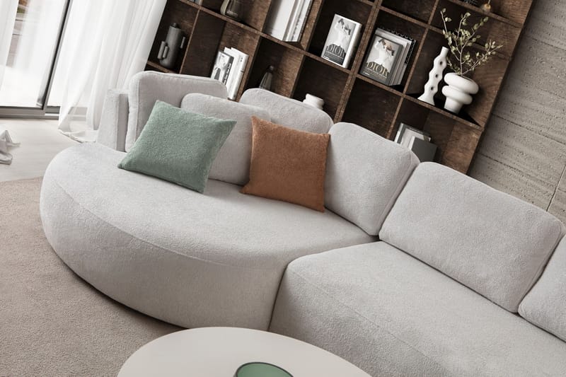 Hjørnesofa Atelier Del Sofa Venezia Venstre (310 x 75 x 105 cm) Hvit - Hvit - Møbler - Sofaer - Hjørnesofaer