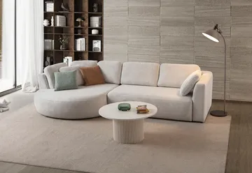 Hjørnesofa Atelier Del Sofa Venezia Venstre (310 x 75 x 105 cm) Hvit - Hvit - Møbler - Sofaer - Hjørnesofaer